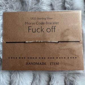 F*** Off Morse Code handmade bracelet